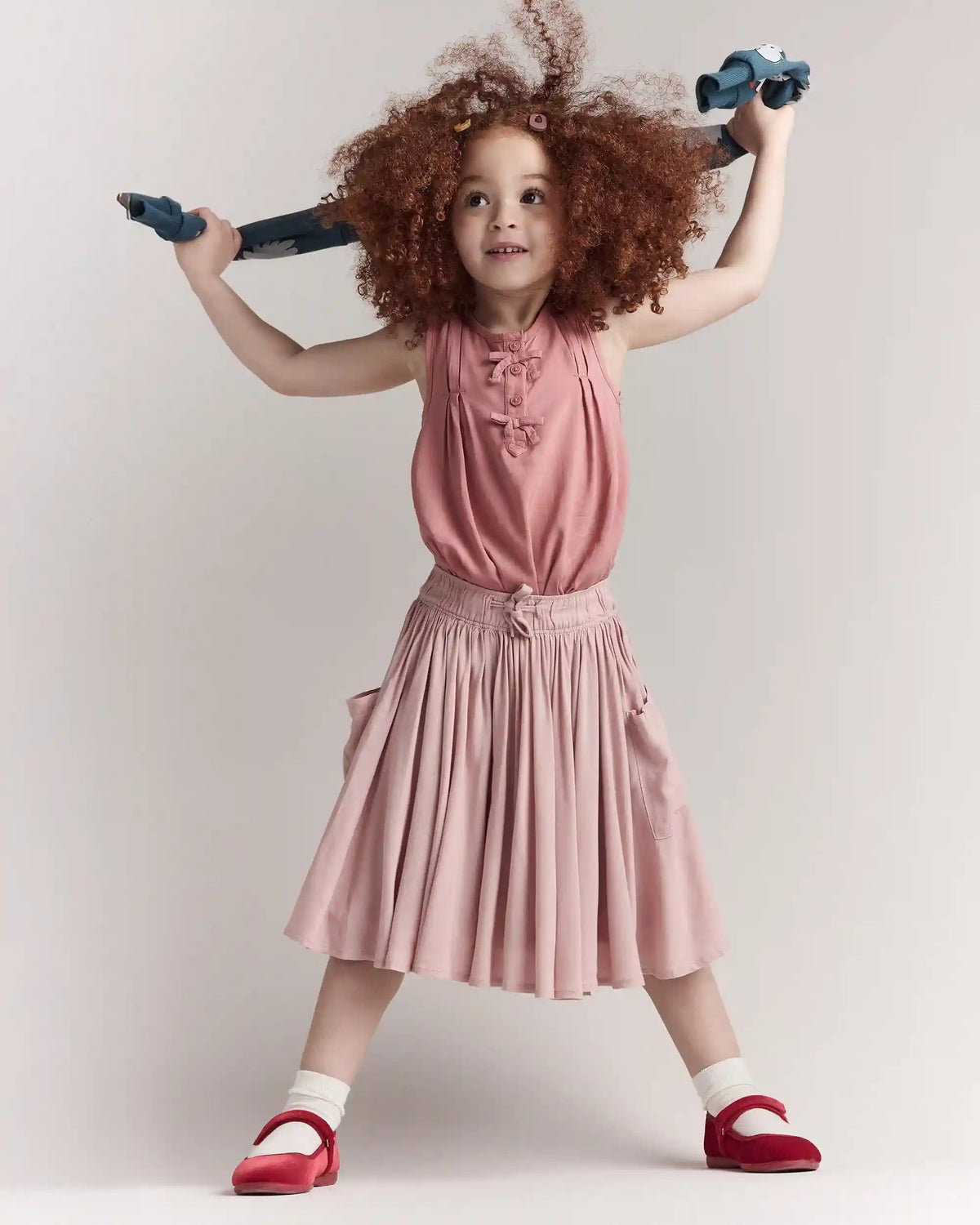 Toddler Girl Avenue Twirl™ Midi Skirt with Otter Pockets - Light Pink