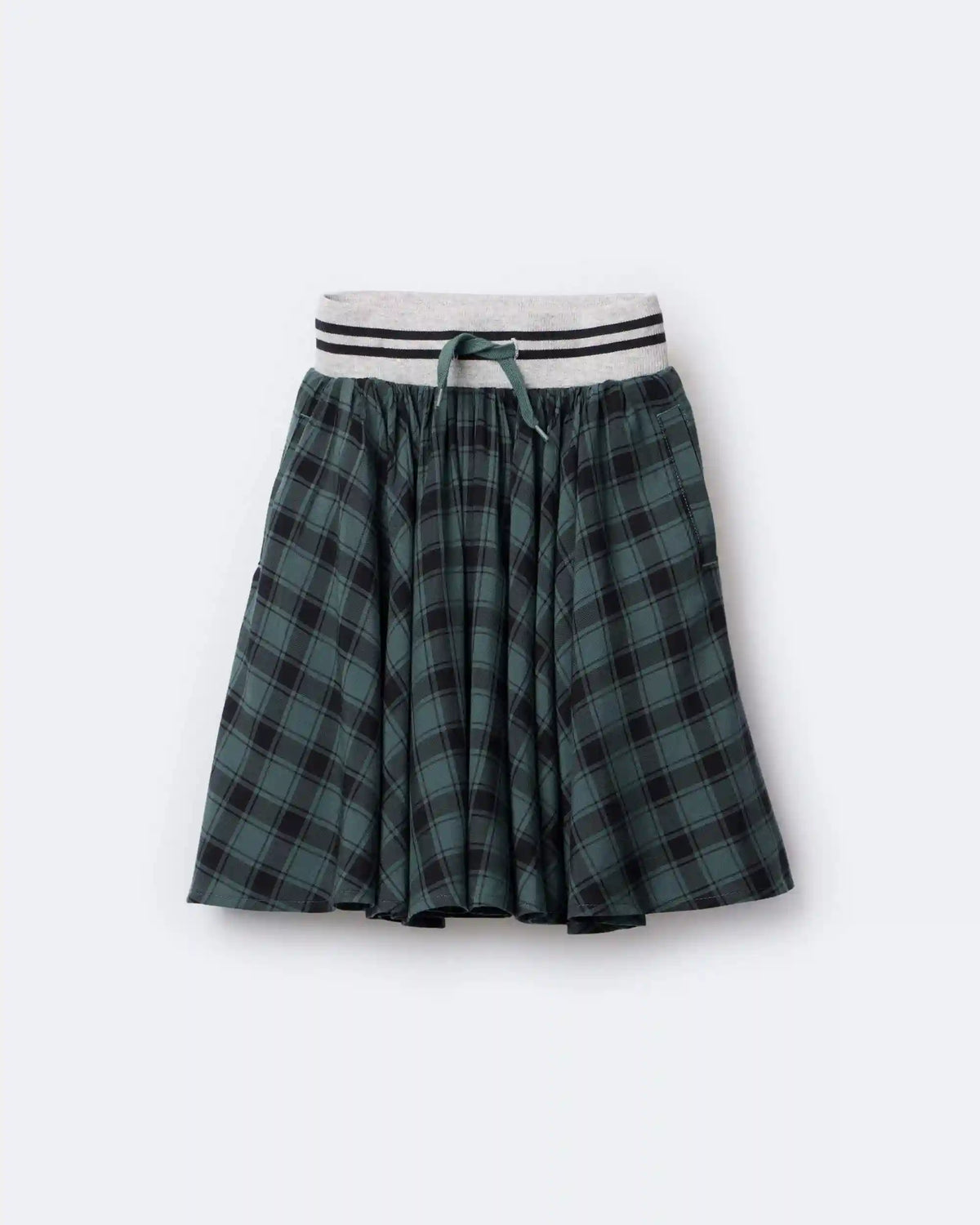 Toddler Girl Avenue Twirl™ Midi Skirt in Plaid - Green/Black