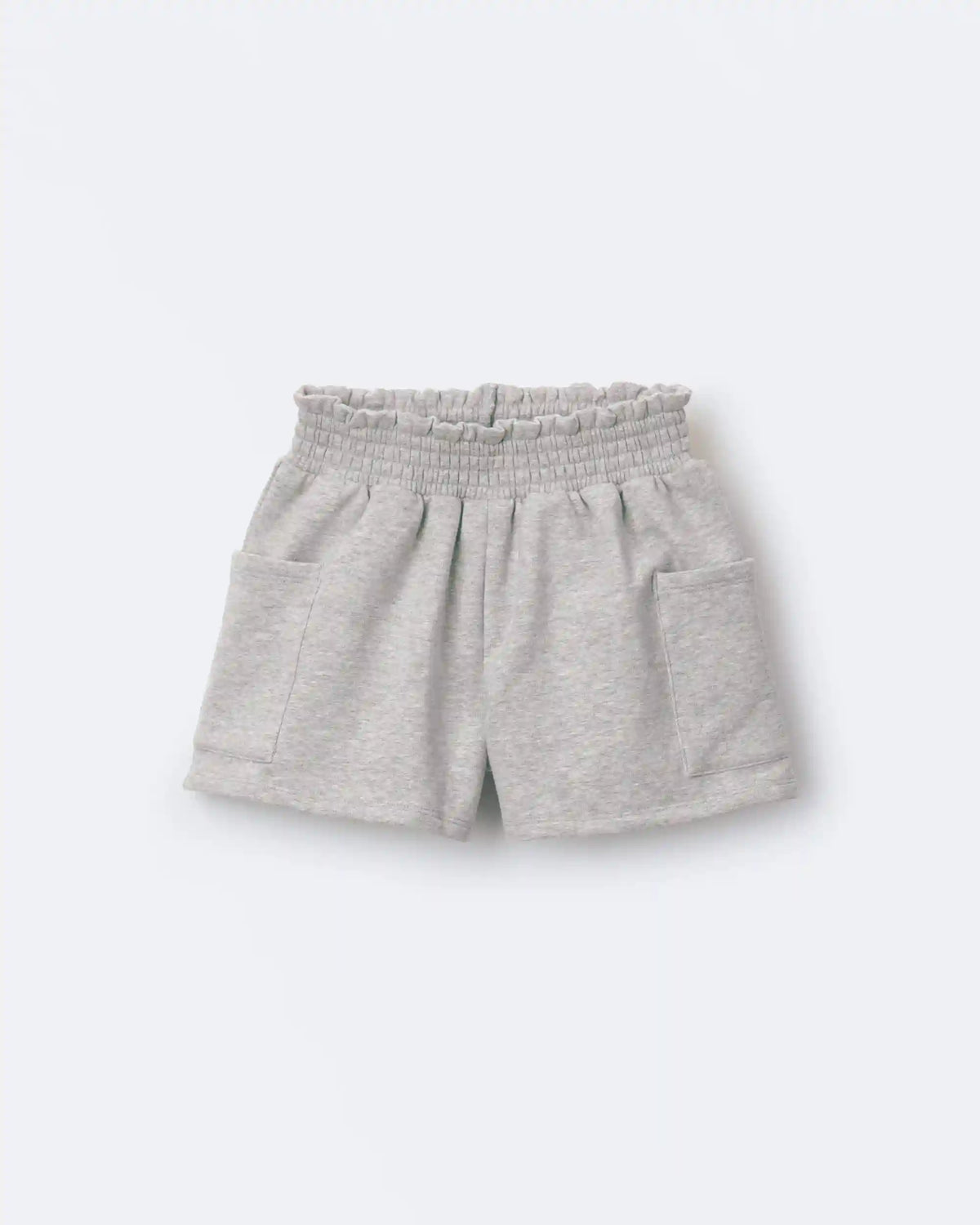 Toddler Girl Fleece Swing Shorts with Pockets - Heathered Grey