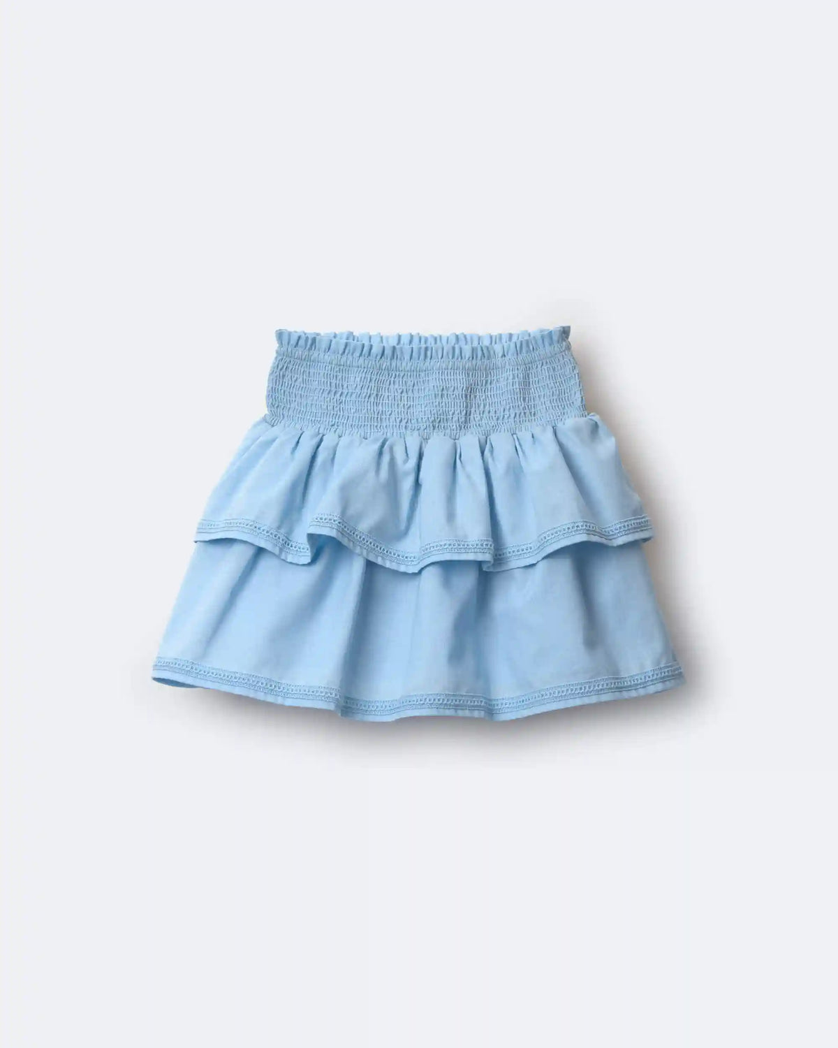 Toddler Girl Smocked Tiered Skirt - Blue