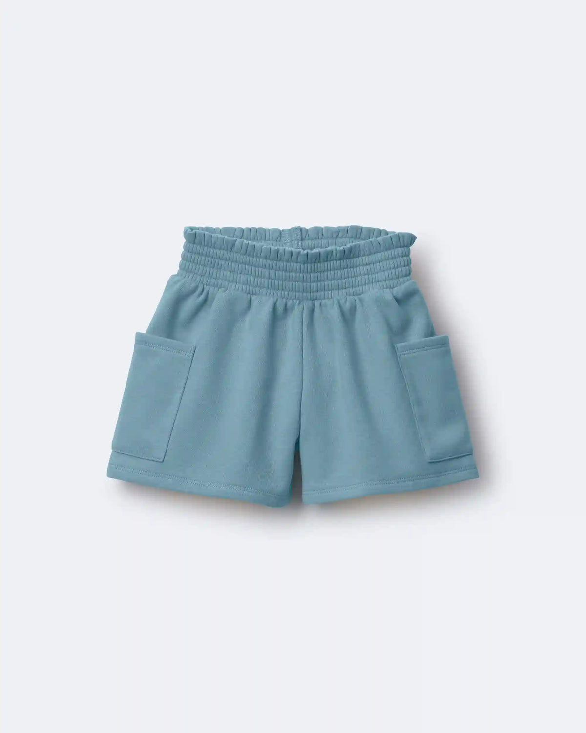 Toddler Girl Swing Shorts with Pockets - Light Blue