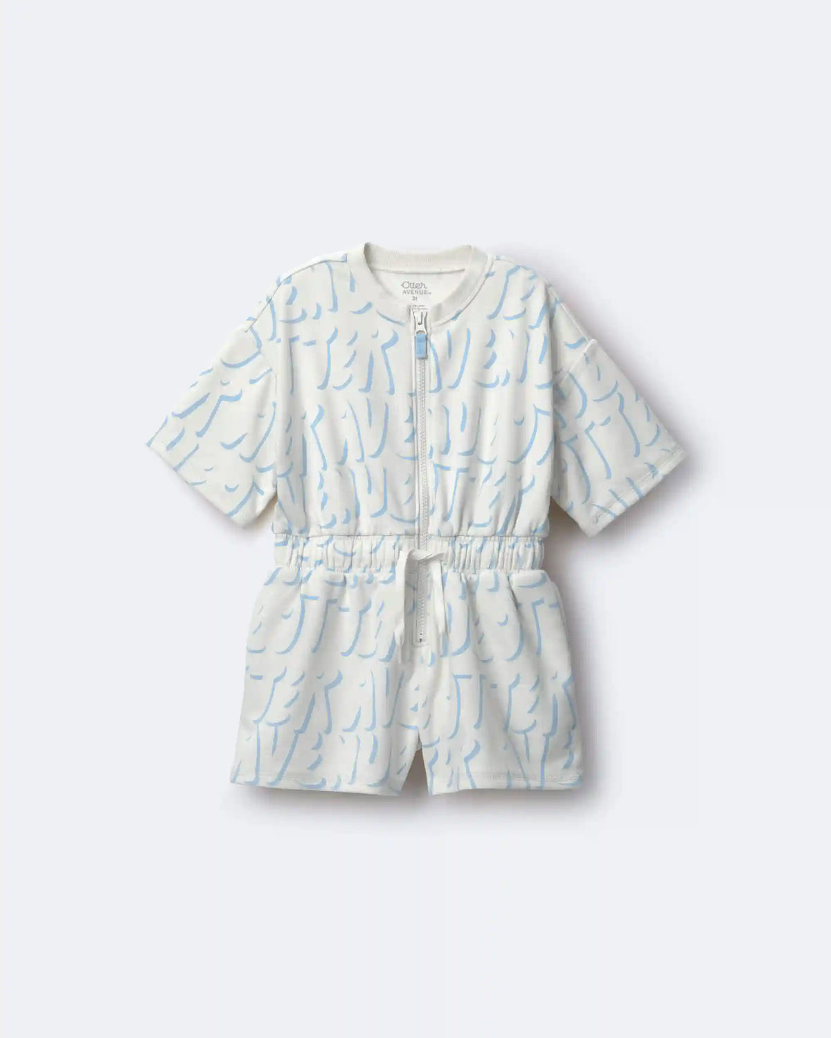 Toddler Girl Flowy Romper in Otter Avenue Print - Cream
