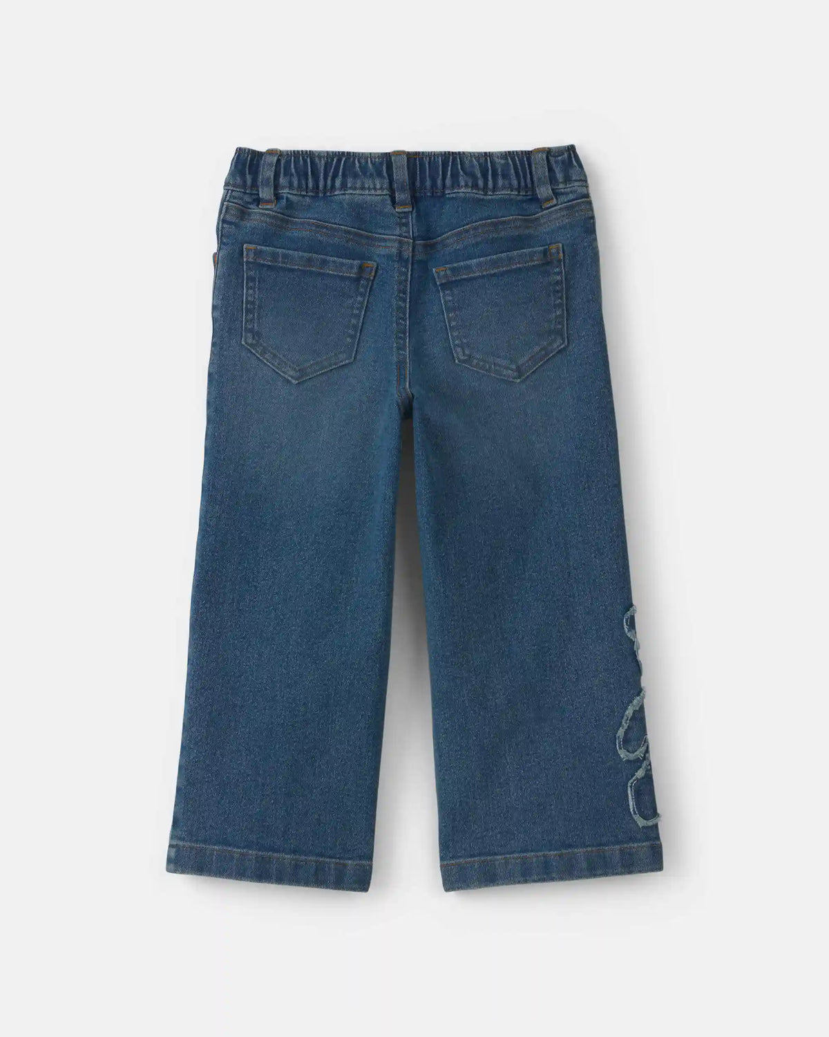 Toddler Girl Bear Denim Pull-On Jeans - Medium Wash