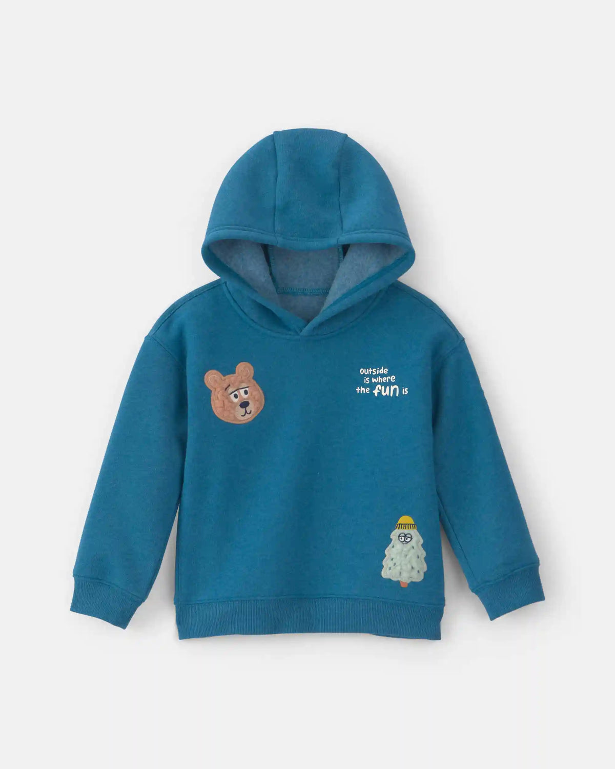 Toddler Boy Outdoorsy Fleece Hoodie - Blue