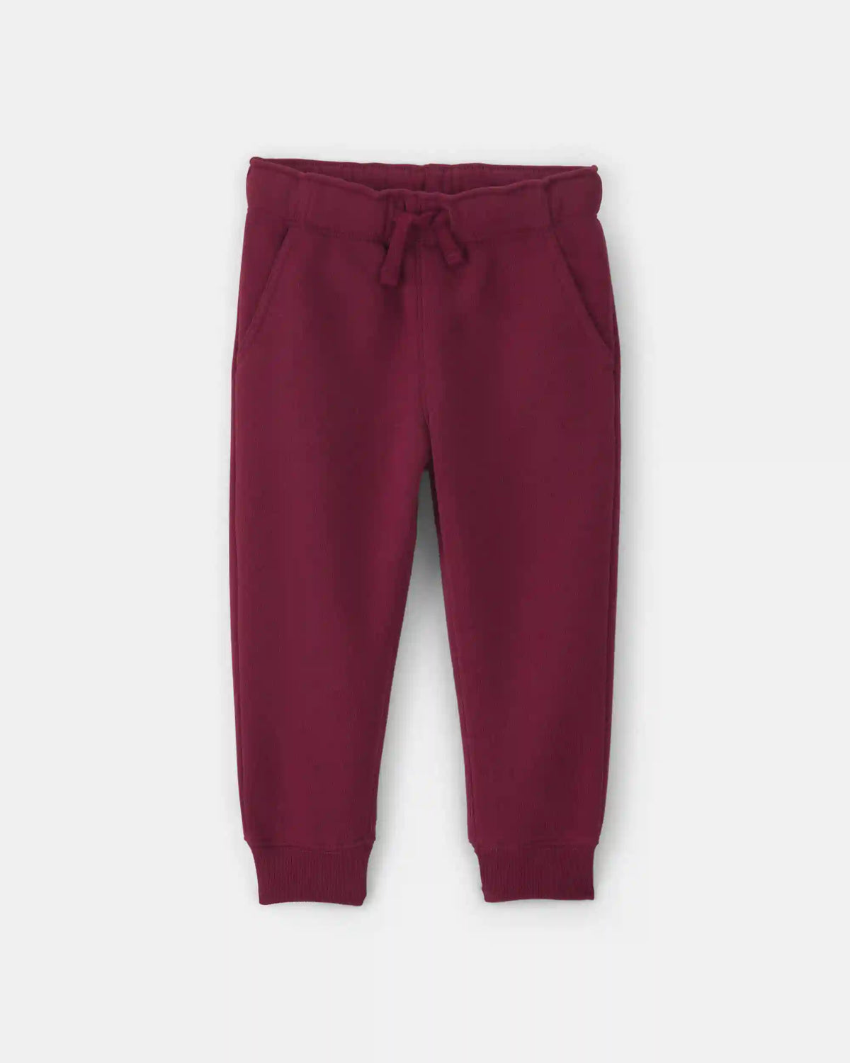 Toddler Boy Fleece Joggers - Burgundy