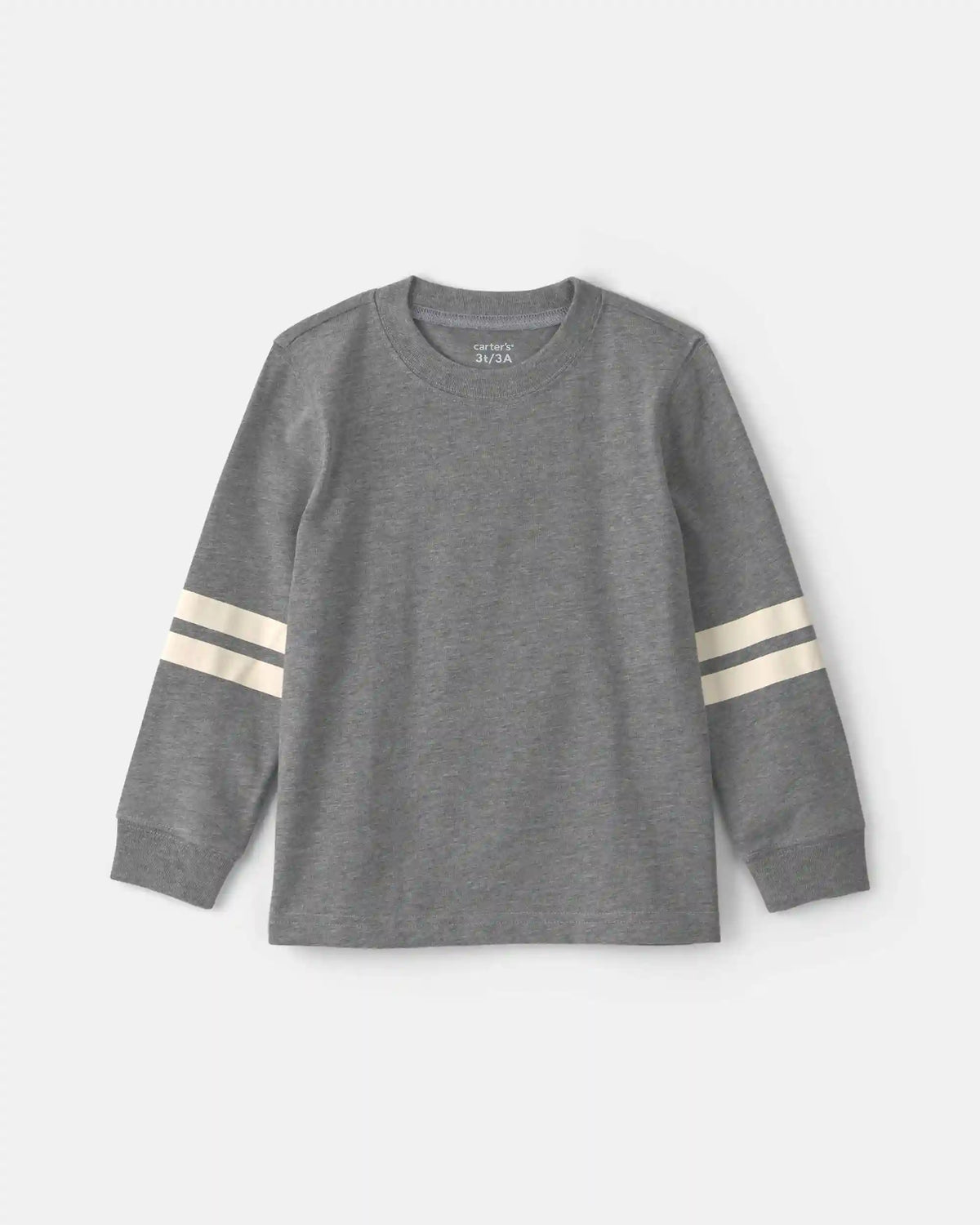 Toddler Boy Striped Long-Sleeve T-Shirt - Grey/Cream