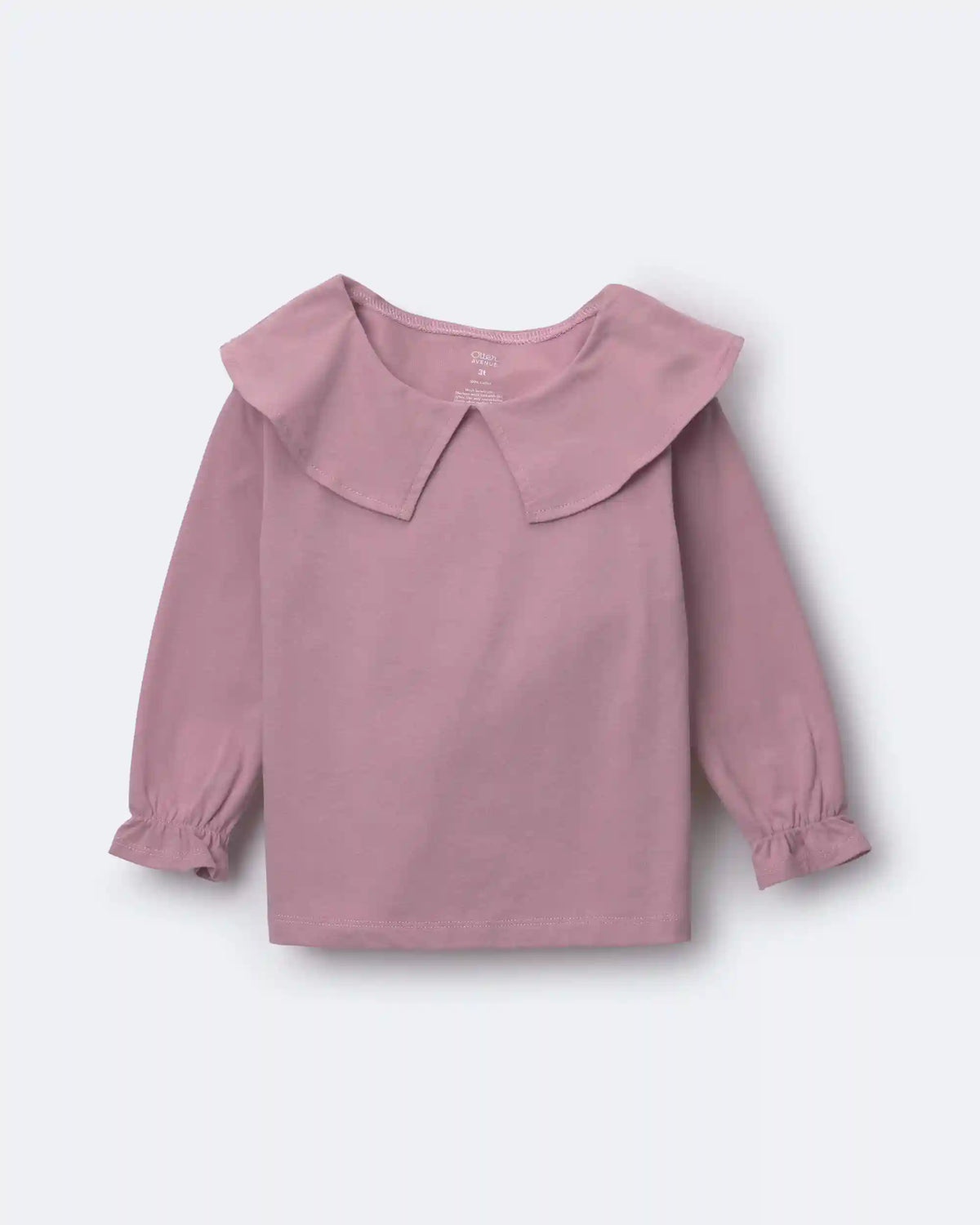Toddler Girl Peter Pan Collar Top - Mauve
