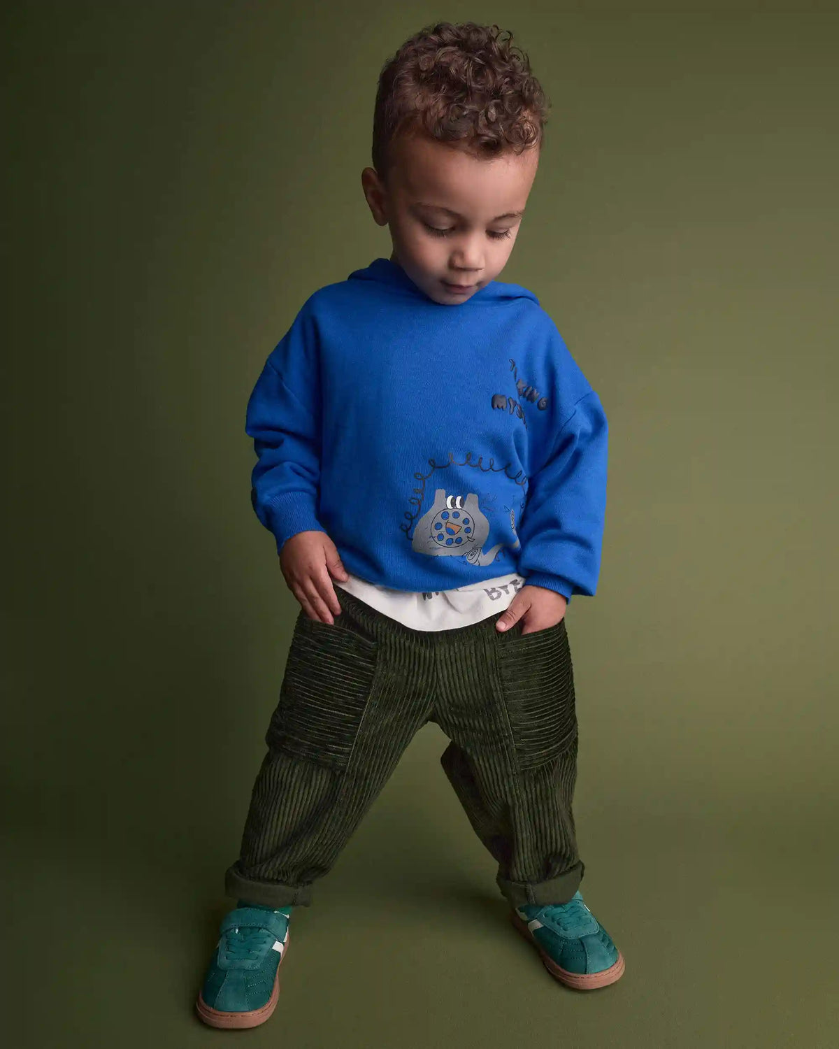 Toddler 'Talking To Myself' Phone Hoodie - Royal Blue