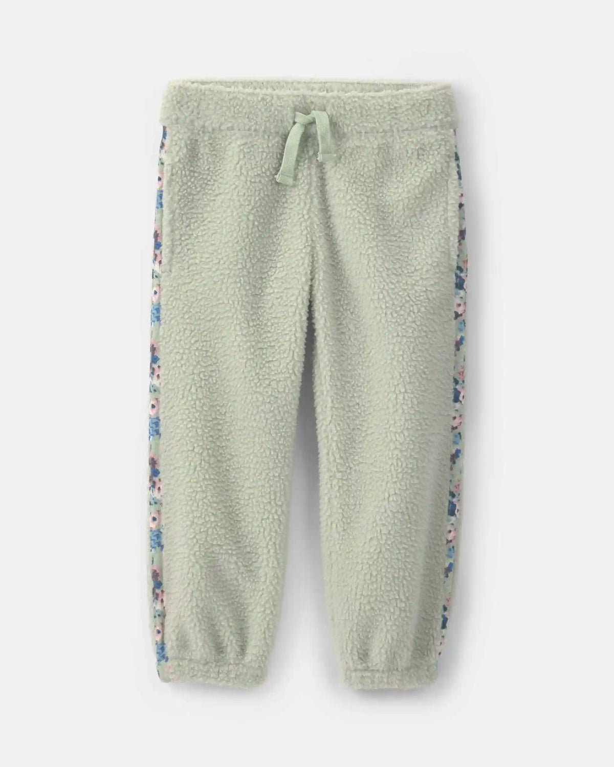 Toddler Girl Floral Fleece Joggers - Green