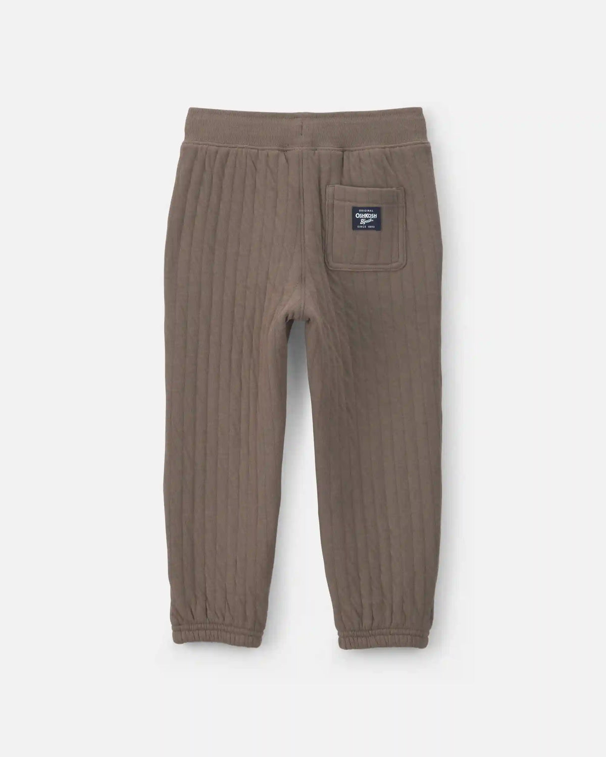 Toddler Boy Quilted Joggers - Brown