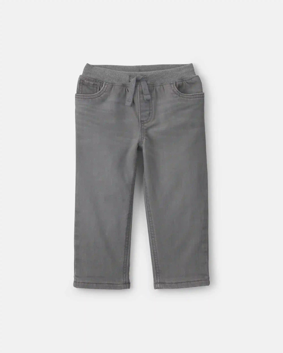 Toddler Boy Fleece-Lined Pull-On Denim Jeans - Light Wash