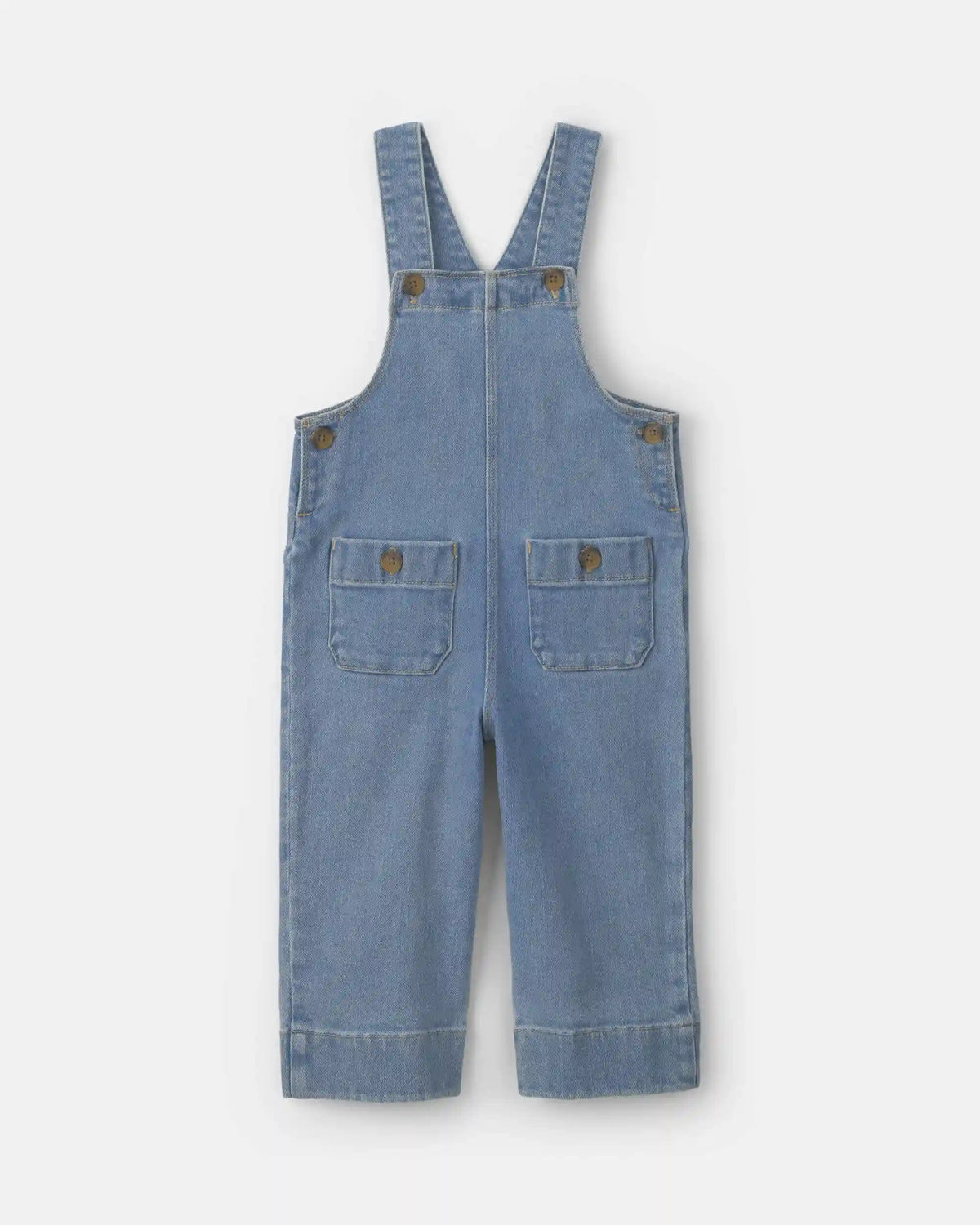 Toddler Girl Denim Overalls - Medium Wash