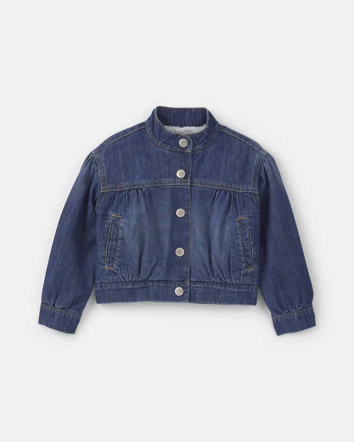 Toddler Girl Teddy Fleece-Lined Denim Jacket - Dark Wash