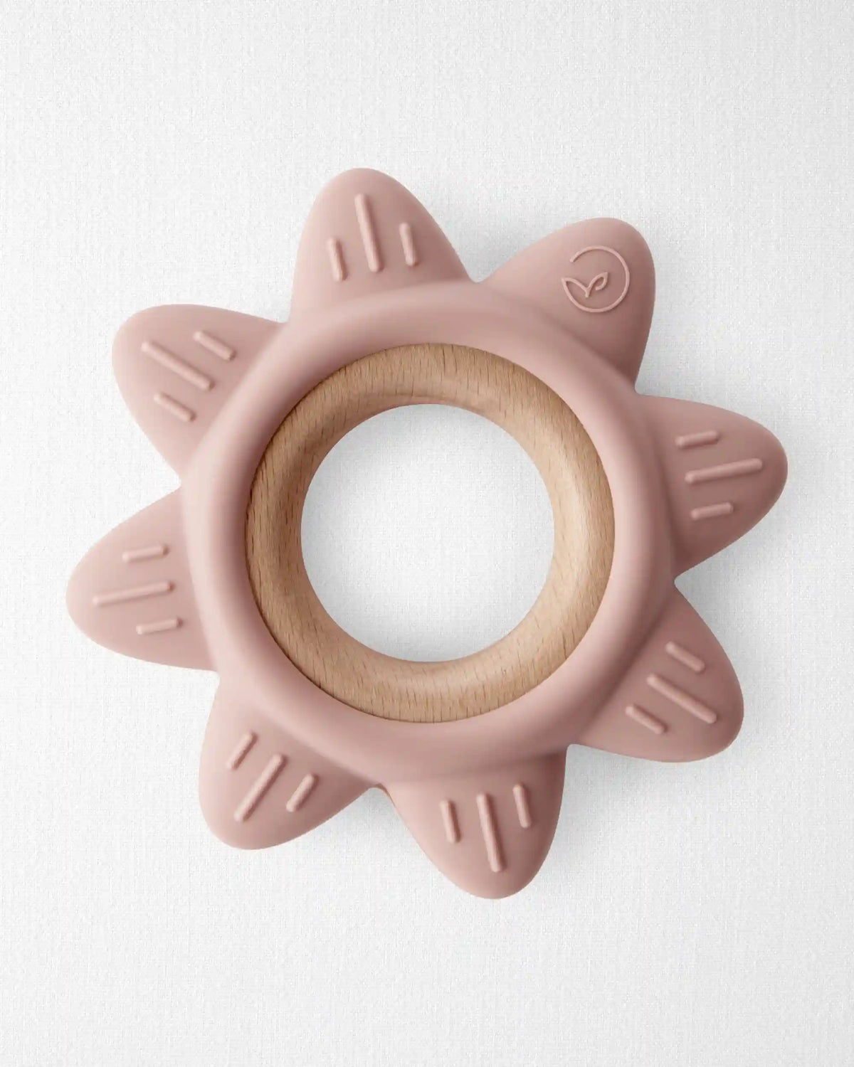 Baby Little Planet Silicone & Wood Teether - Pink