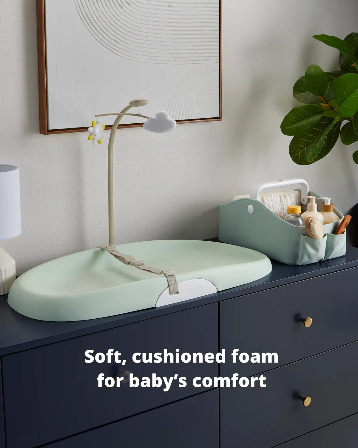 Nursery Style Wipe-Clean Changing Pad - 16 in - Sage