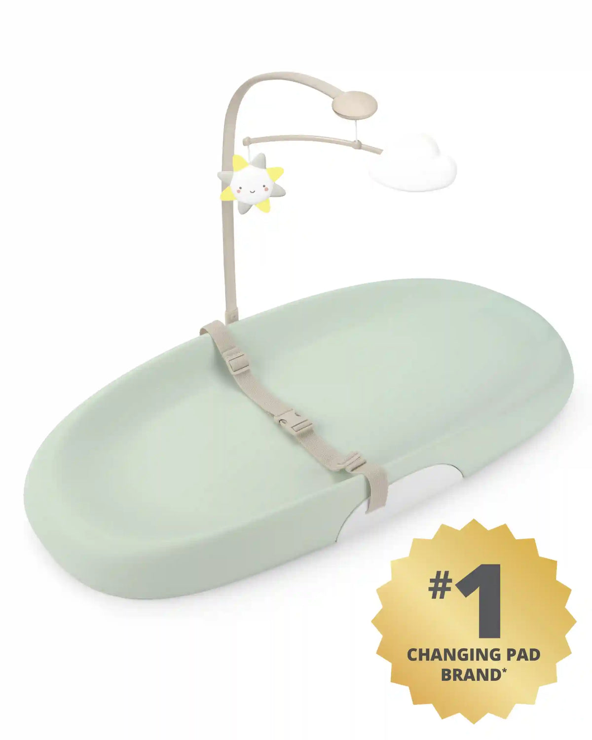 Nursery Style Wipe-Clean Changing Pad - 16 in - Sage