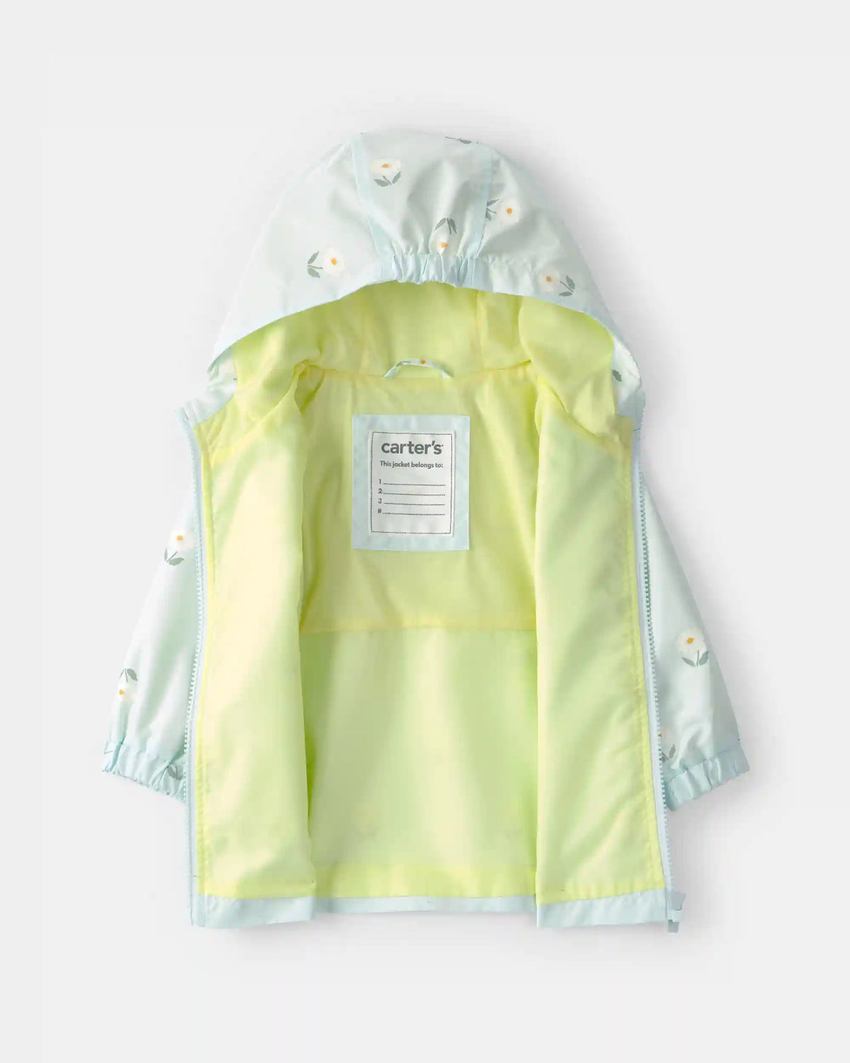 Baby Girl Floral Raincoat - Blue