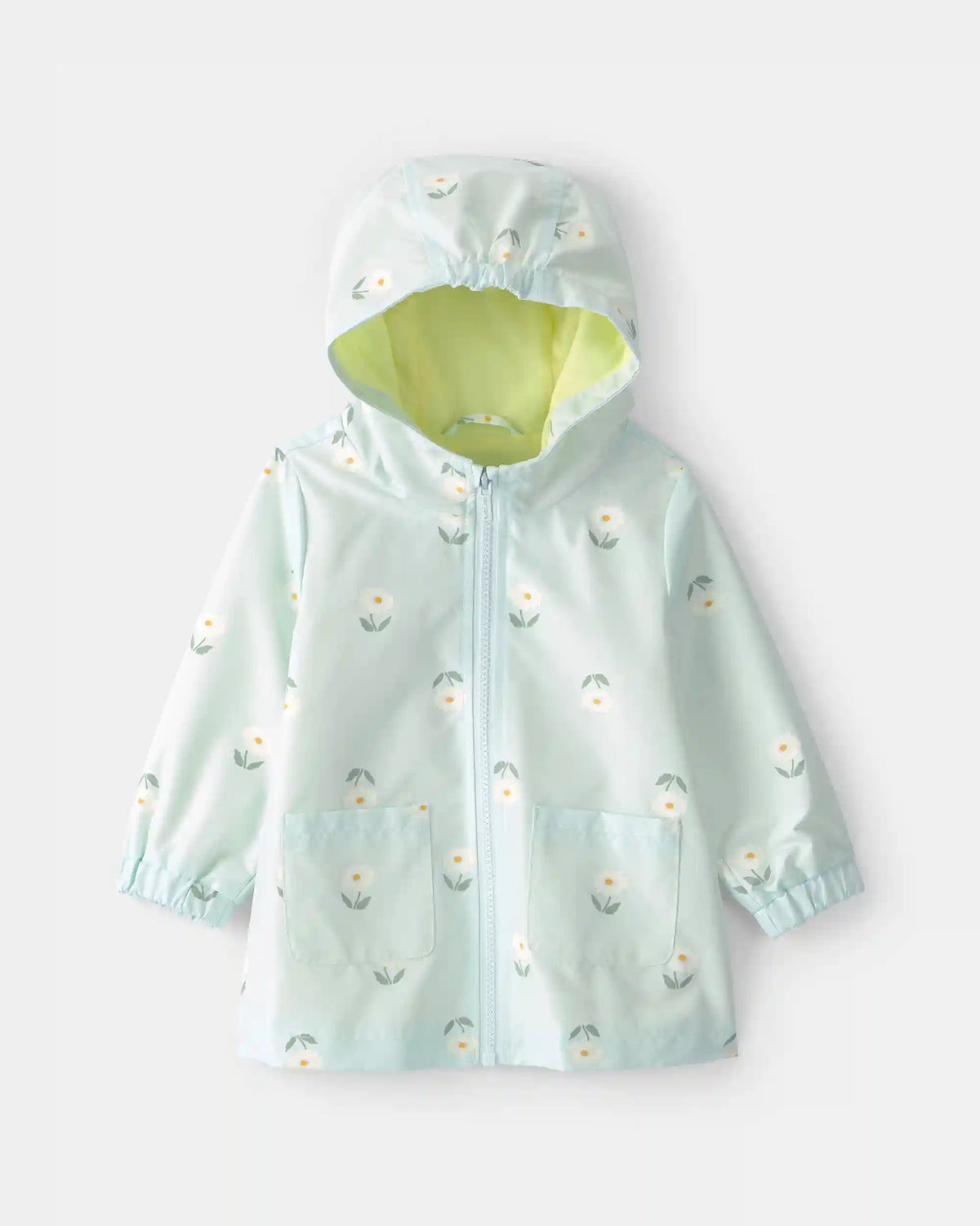 Baby Girl Floral Raincoat - Blue