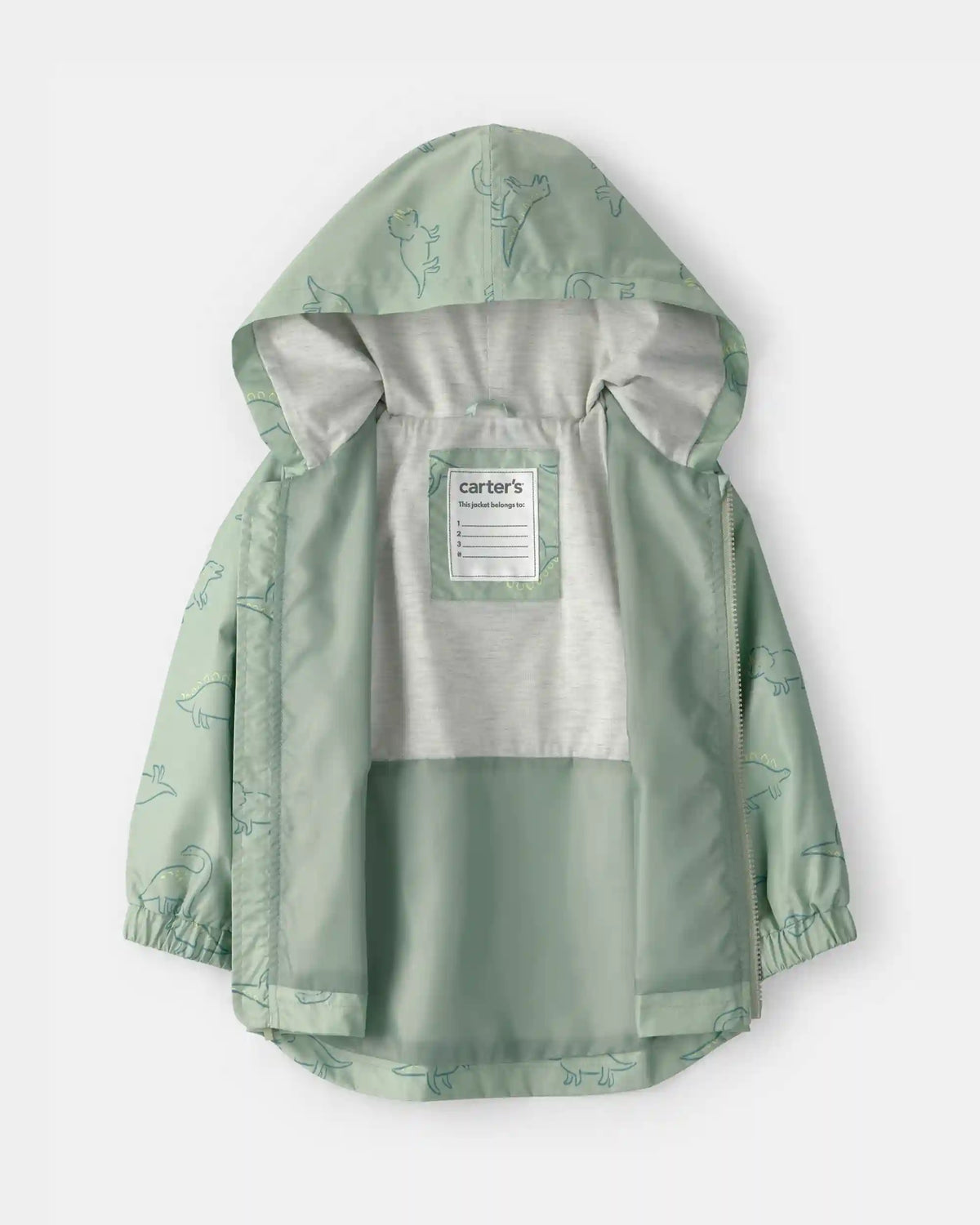 Toddler Boy Dinosaur Raincoat - Green