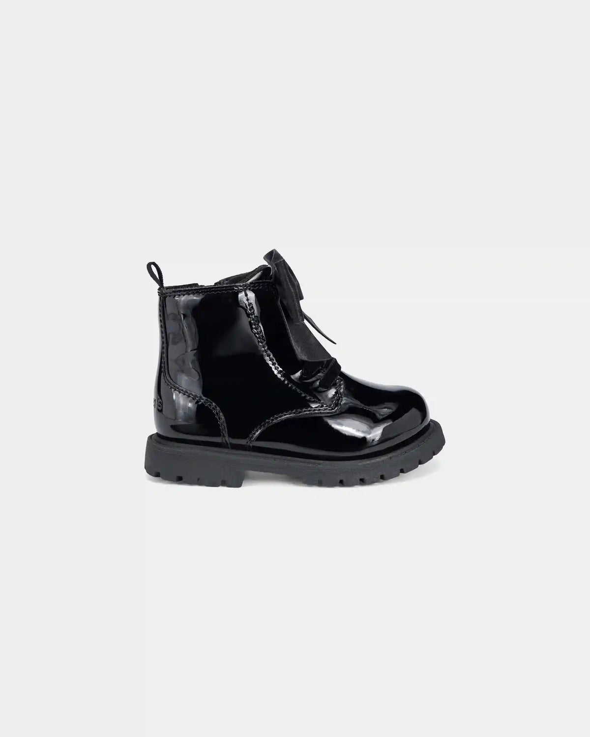 Toddler Girl Bow Combat Boots - Black