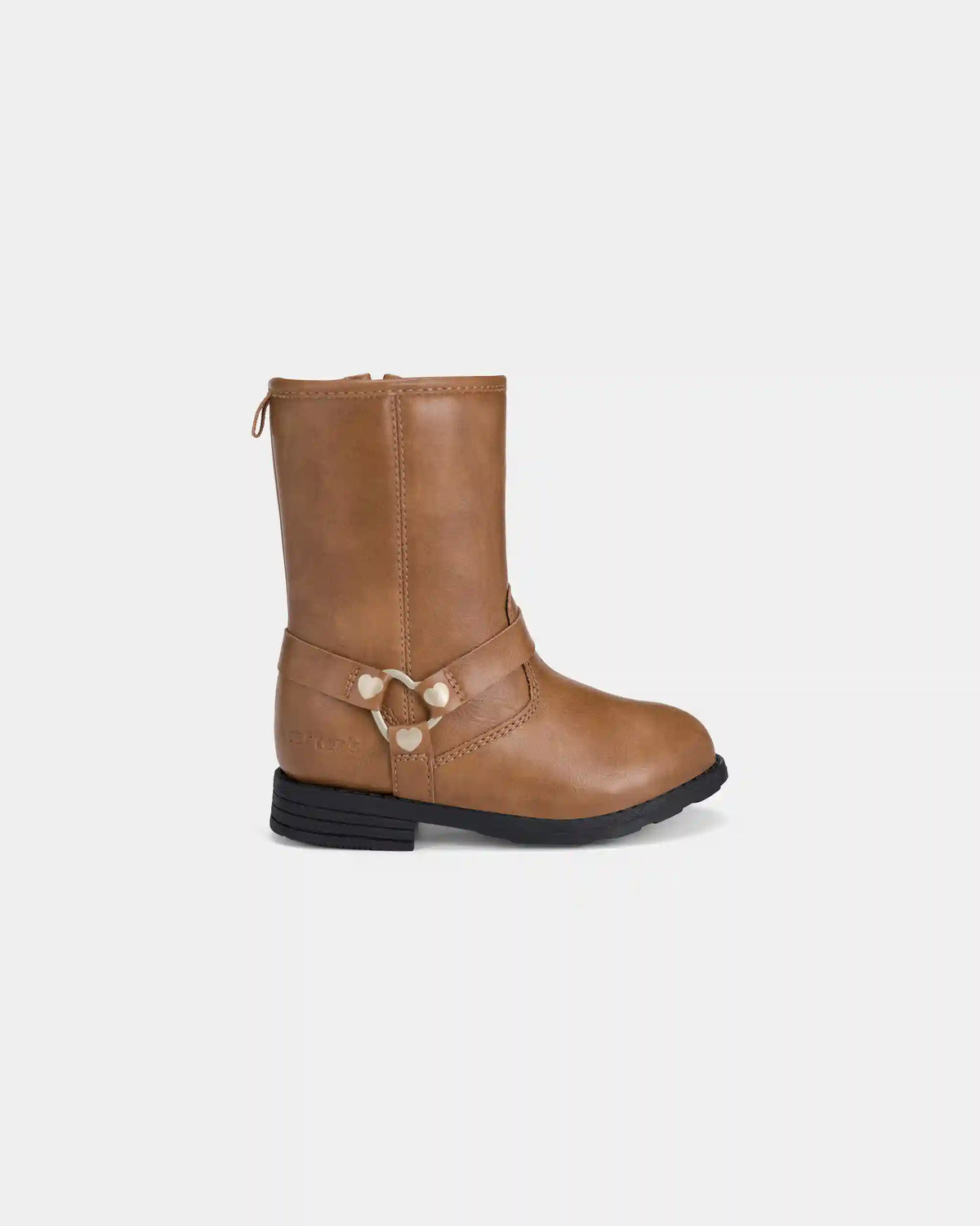 Toddler Girl Heart Riding Boots - Brown