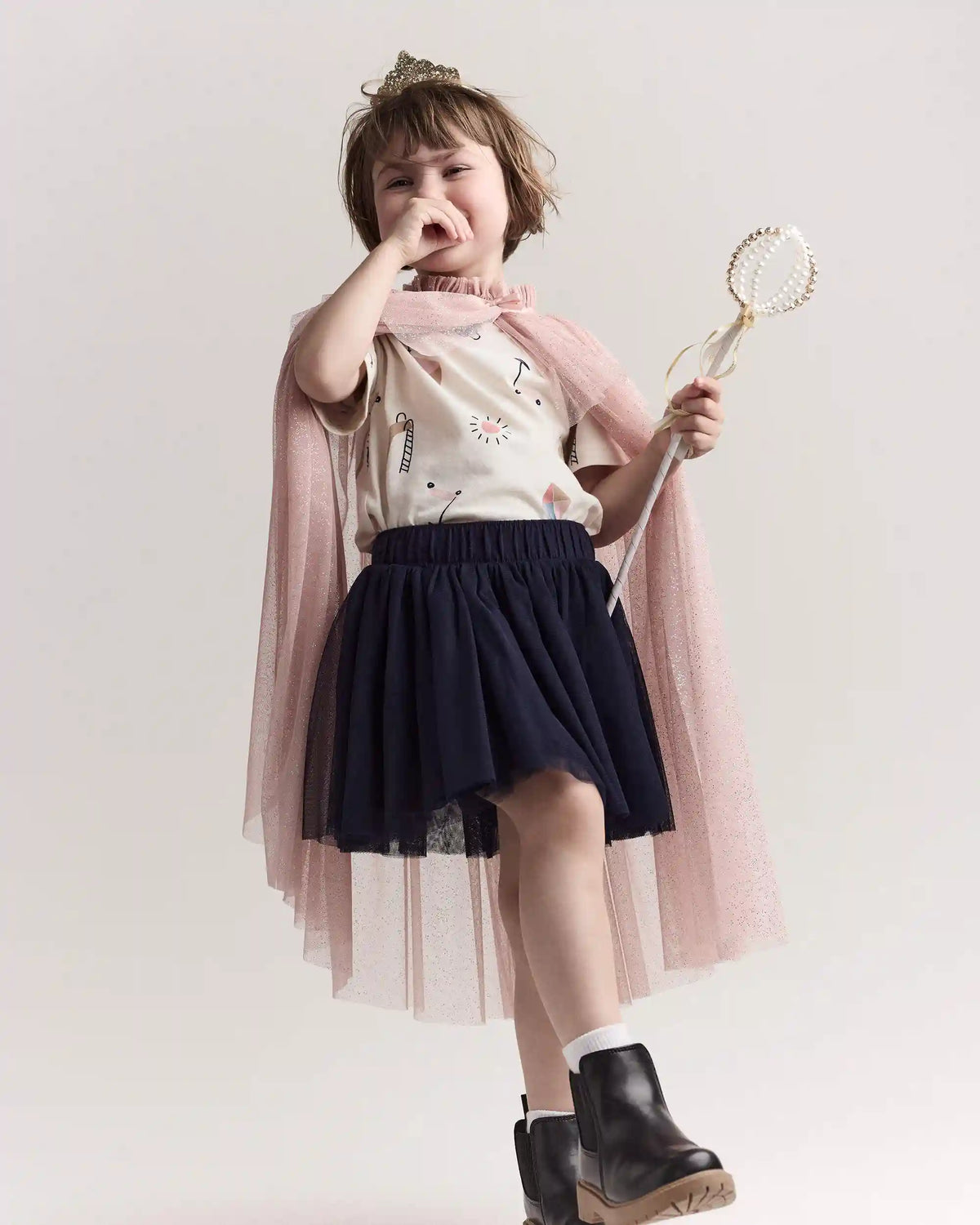 Toddler Girl 2-Pack Crown & Scepter Set - Gold/Pearl