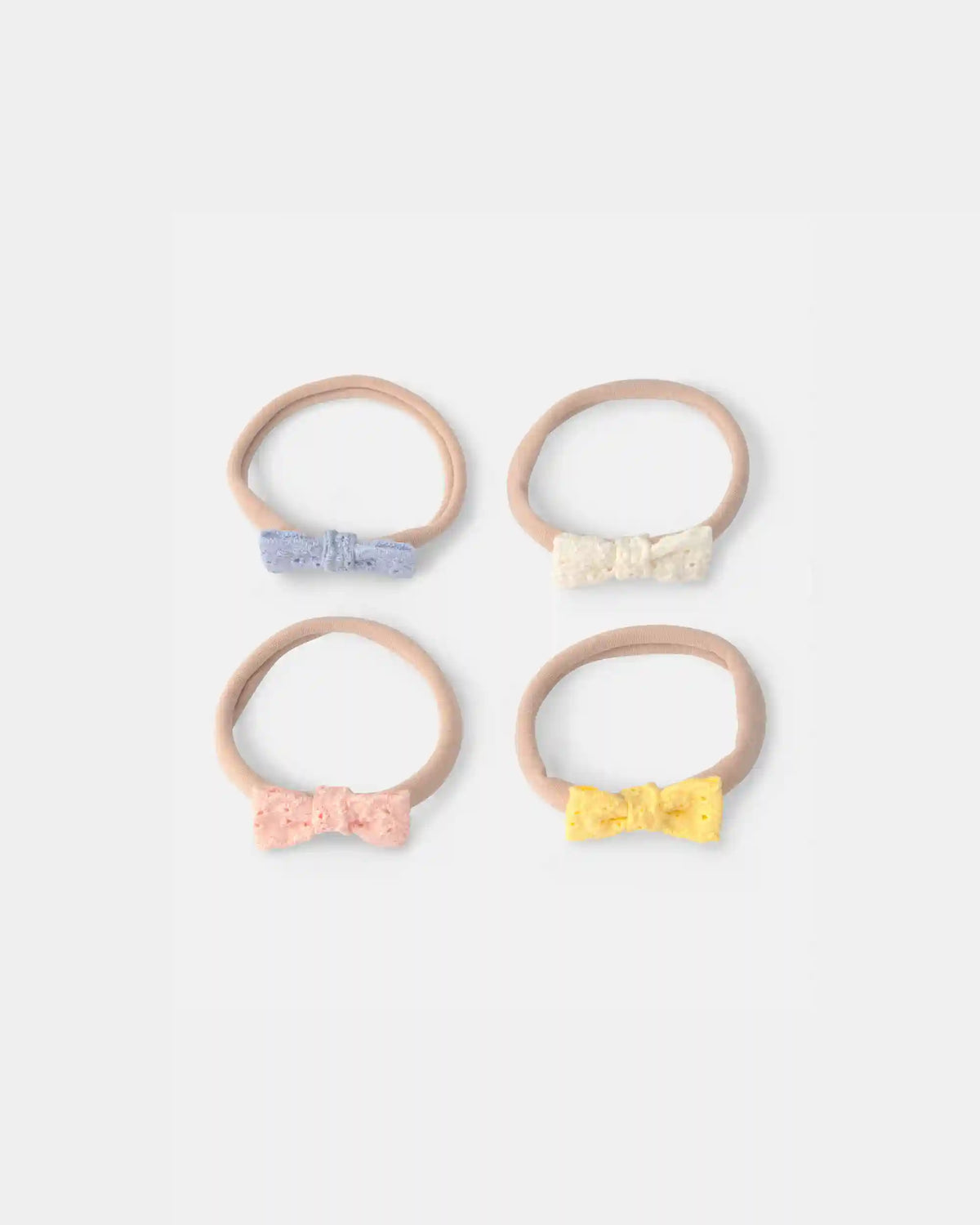 Baby Girl 4-Pack Headwraps - Orange/Blue/Cream