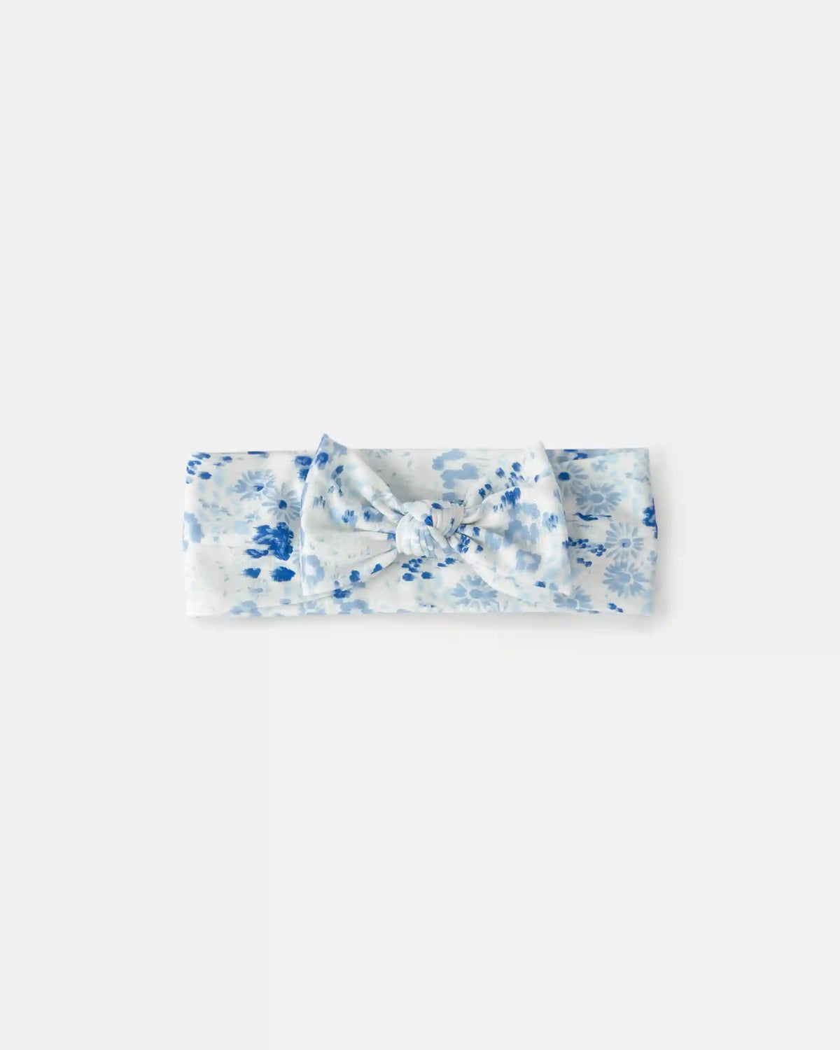 Baby Girl Floral Headwrap - Blue/White